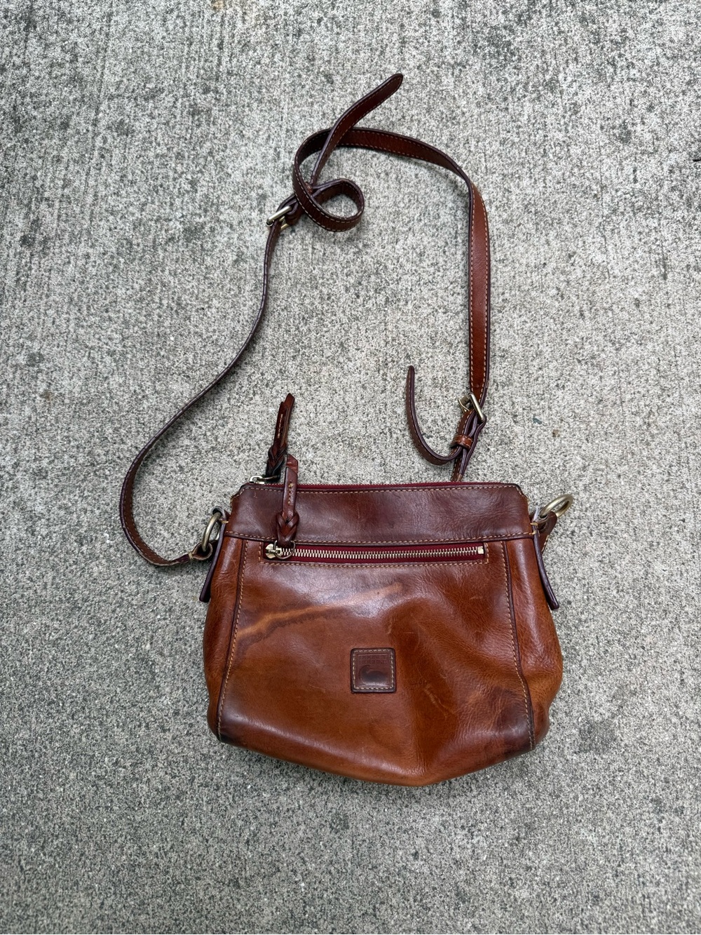 Dooney & Bourke Brown Leather Crossbody Bag